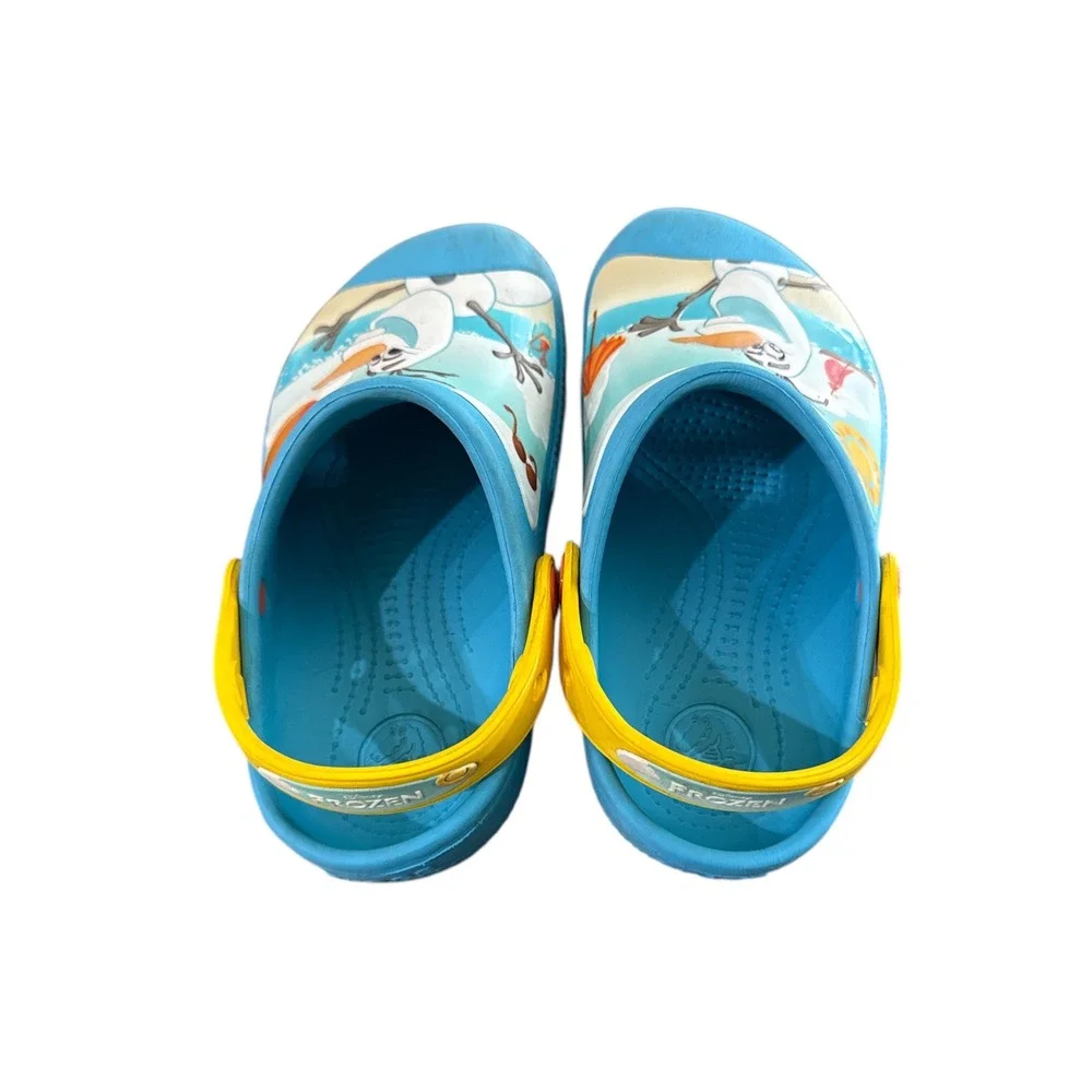 Kids‎ Crocs Frozen Olaf Beach Clogs Blue Yellow Size J1